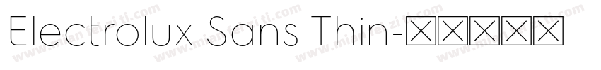 Electrolux Sans Thin字体转换